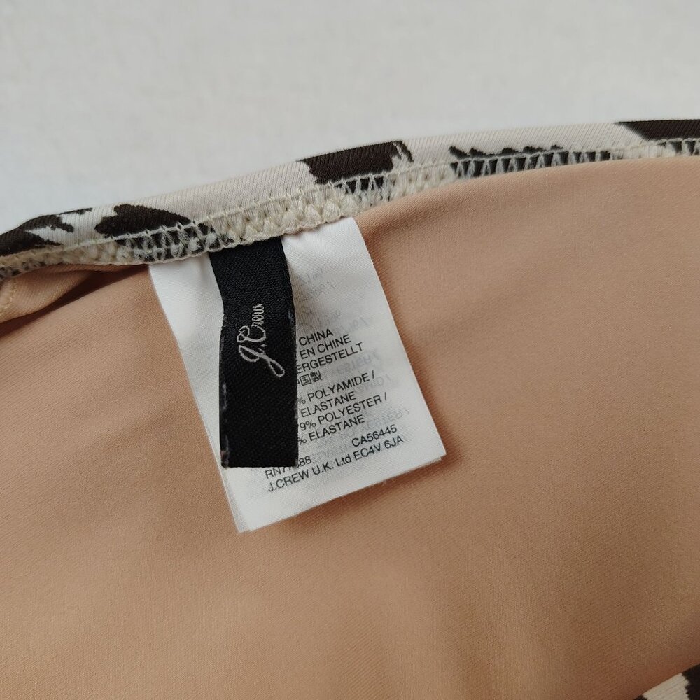 J Crew Animal Print Bikini Bathing Suit Top Sz Large - Picture 6 of 7